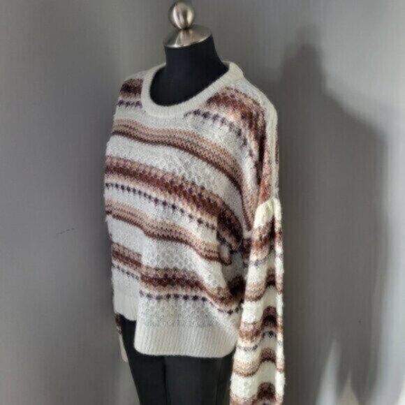 DEX Drop Shoulder Puff Sleeve Knit Sweater  Sz XL - Picture 5 of 15
